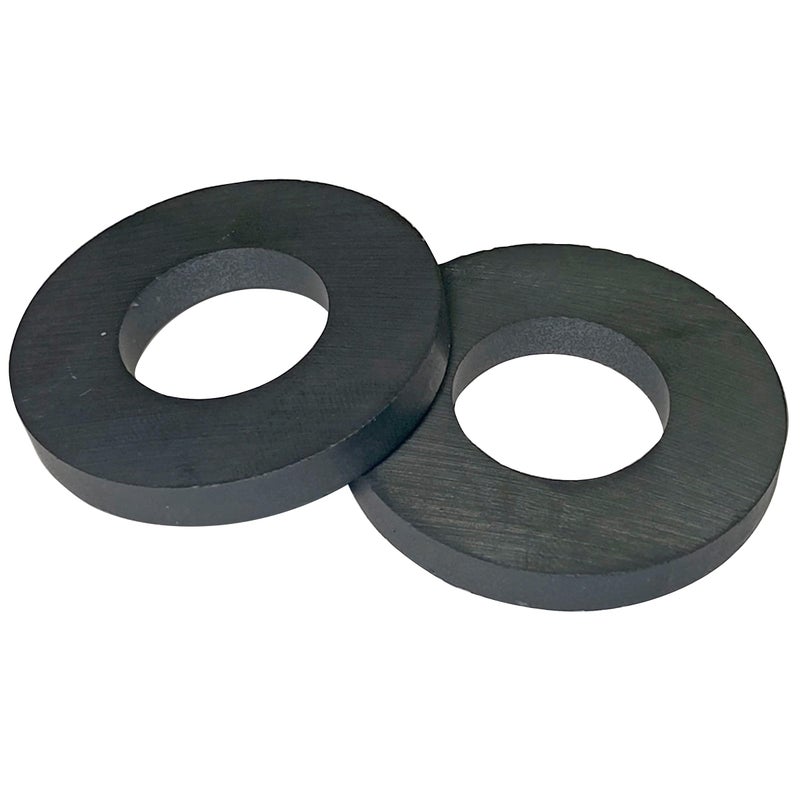 Master Magnetics Ceramic Ring Magnets - 1.75" Outer Diameter, 0.865" Inner Diameter, 0.225" Thick, Pack of 2, 07288 - Image 1